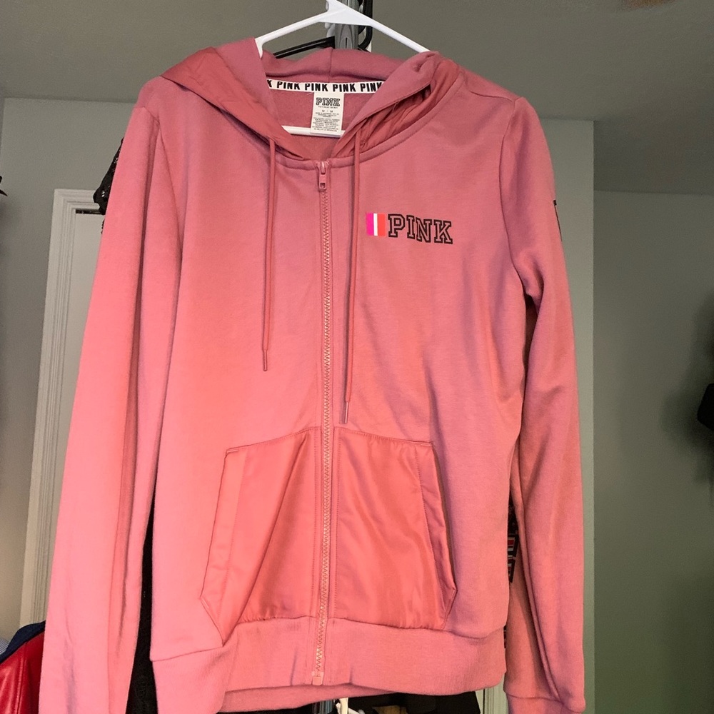 Pink Victoria’s Secret Zip Up Hoodie